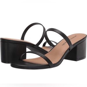 Amazon Essentials Women's Thin Two Strap Heeled Slide